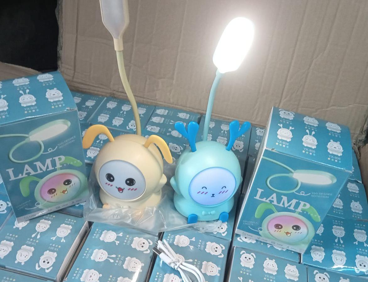 Cute Cartoon Desk Lamp – Rechargeable & Adjustable Night Light - City Shop