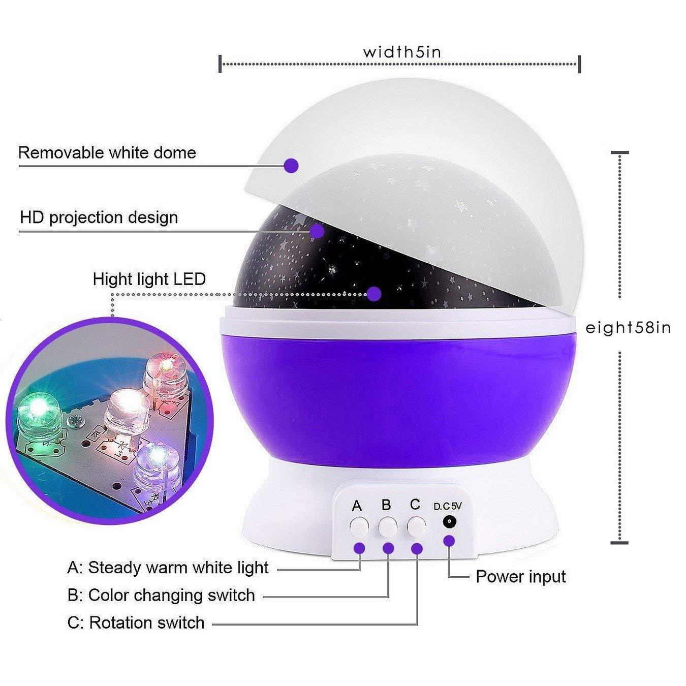 Star Master Dream Projection Lamp – Color Changing & Rotating