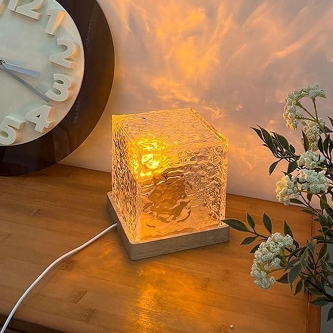 Rotating Water Ripple Night Light – Soothing Aura Lamp - City Shop