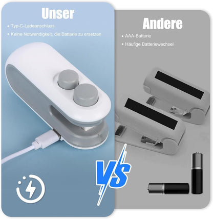 Portable Mini Sealing Machine – 2-in-1 USB Rechargeable Heat Sealer & Cutter