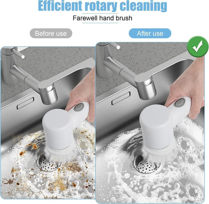 5-in-1 Cordless Cleaning Brush – Rechargeable & Portable Scrubber