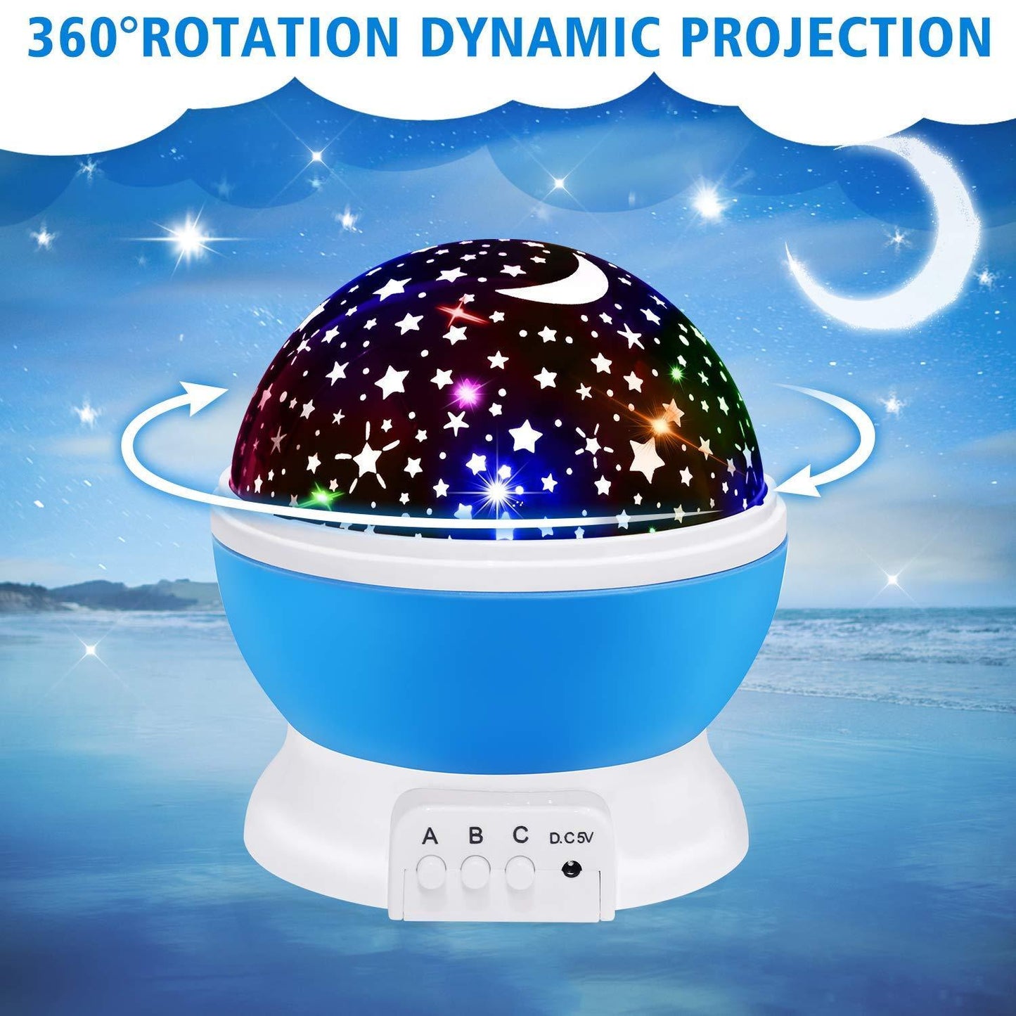 Star Master Dream Projection Lamp – Color Changing & Rotating