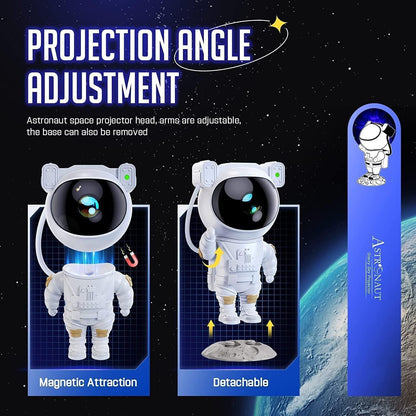 Astronaut Galaxy Projector – 360° Rotation & Remote Control - City Shop