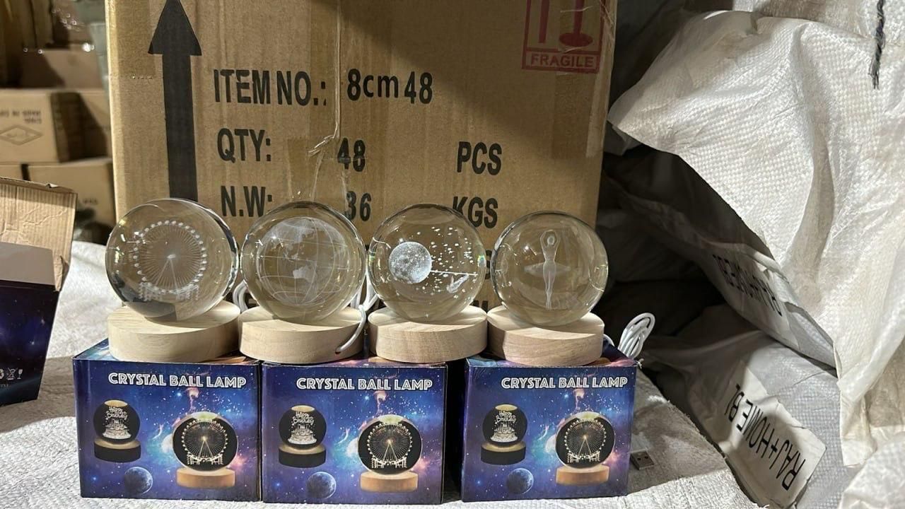 3D Crystal Lamp Ball – Assorted Design Decorative Light - City Shop