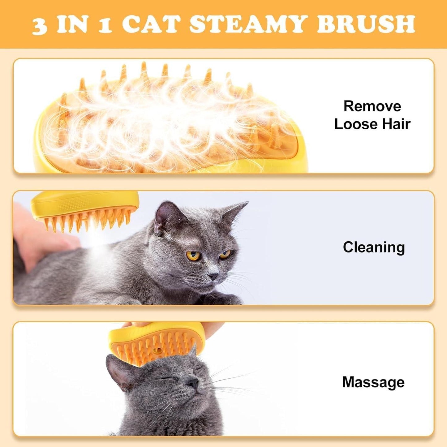 Steaming Pet Hairbrush – Efficient & Hygienic Grooming - City Shop