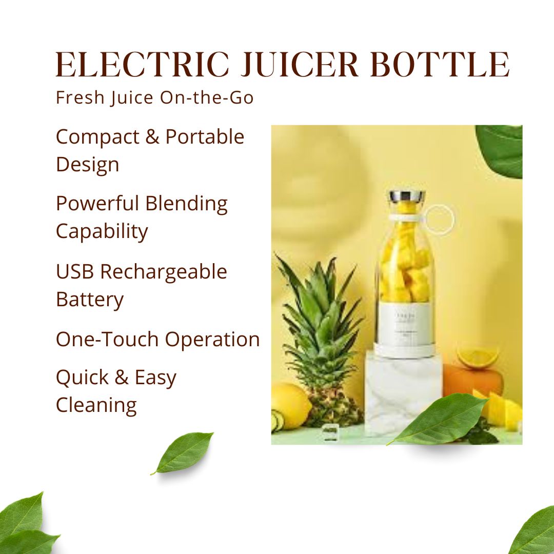 Electric Portable Mini Juicer Bottle – Fresh Juice On-the-Go